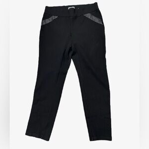 Laura plus Pants with Faux Leather Panels